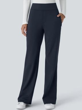 Halara Flex™ DayStretch Mid Rise Side Zipper Pocket Work Flare Pants Size Medium